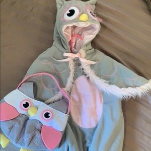 Pottery barn 18-24 month owl costume w/candy bag